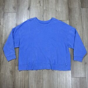 LIVI Lane Bryant Women's Long Sleeve Blue‎ Crewneck Size 22/24 Comfy Relaxed